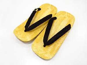 未使用品　牛皮底　鼻緒ビロード　男物雪駄（25センチ）